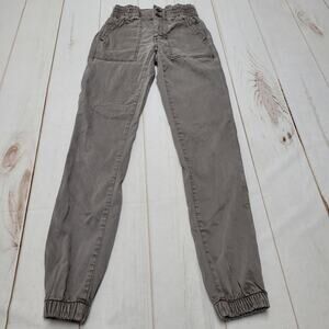 American Eagle jogger utility pants brown 2 long elastic